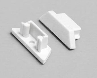 Kit 2 tappi di chiusura bianco senza foro per profilo SI5462XIAA