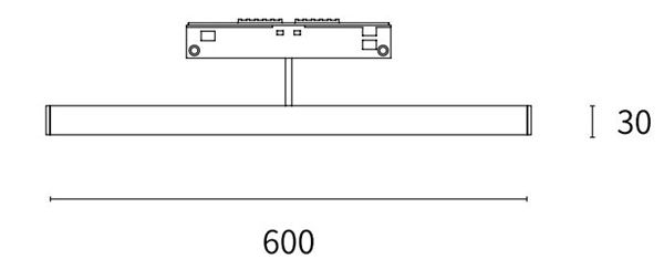 Tubo LED nero binario 48V 60cm 12W luce naturale 4000K 360° 849 lm IP20 CRI>90