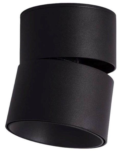 Faretto cilindro nero da superficie orientabile LED COB IP20 15W 220-240V luce