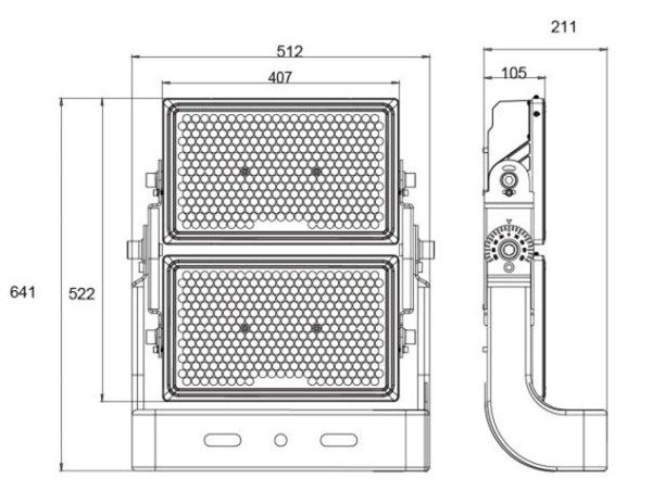 Proiettore LED Samsung 1250W luce fredda 5700K 100-277Vac 60° 175000 lm IP66