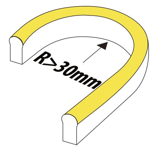 Miniatura: LED flex neon 0712 dome IP67 side view 6000K 15W/m 24V 750 lm/m CRI>80 7x12mm 5