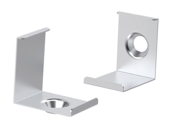 Kit 2 ganci inox per profilo angolare 16x16 SI6475XIAA e SI6494XIAA