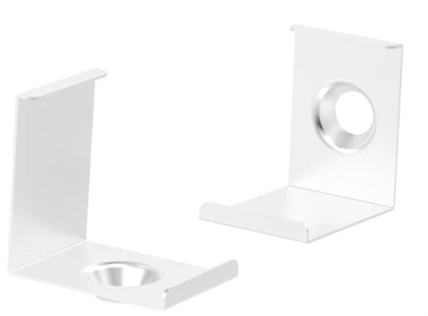 Kit 2 ganci inox bianco per profilo angolare 16x16 SI6476XIAA