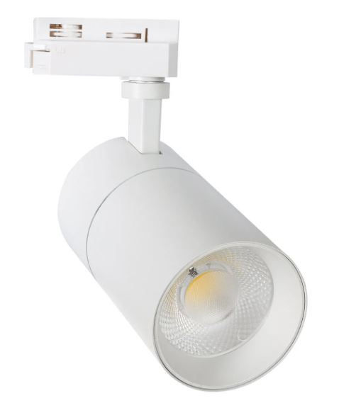 Faretto binario monofase bianco LED COB 30W IP20 CCT selezionabile