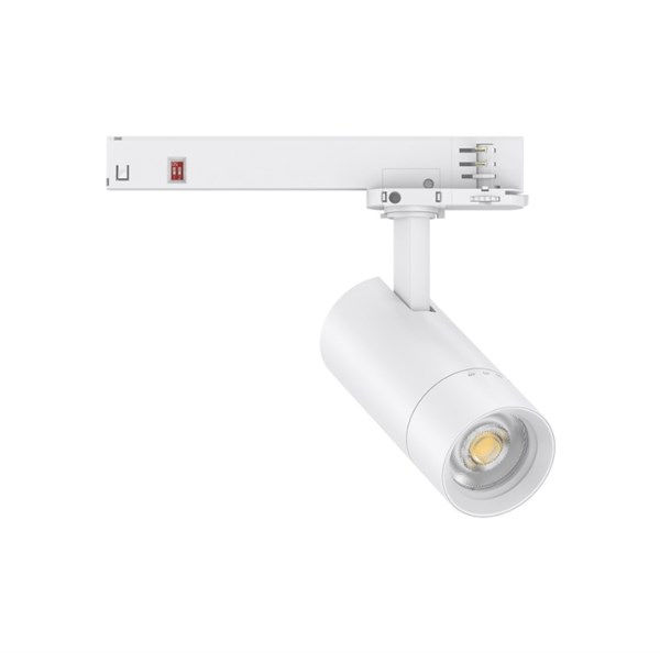 Faretto binario trifase bianco LED COB 10W-20W CCT selezionabile