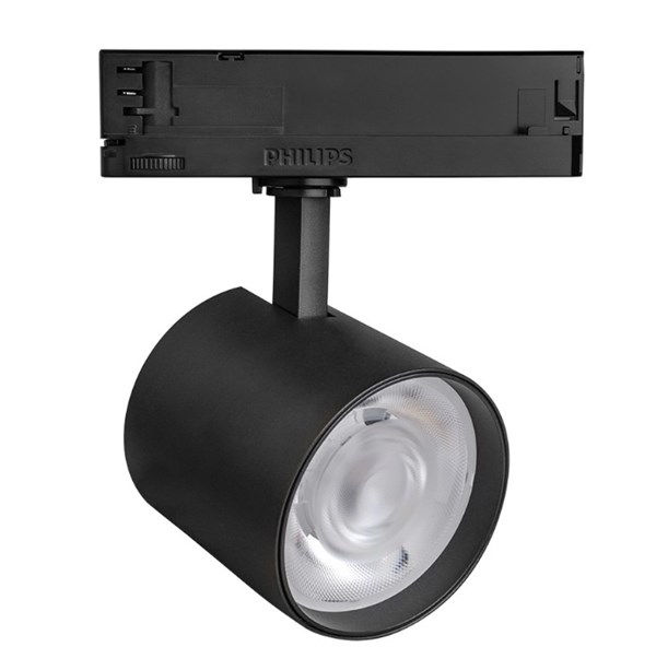 Faretto binario trifase nero LED 25W luce calda 3000K 220-240Vac 42° 3000 lm