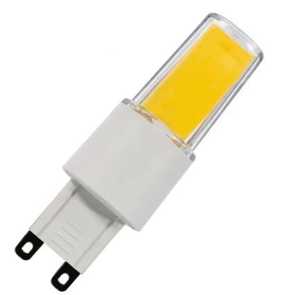 Lampada LED COB G9 3,8W luce calda 3000K 220-240Vac 360° 470 lm CRI>80 ø19x59mm