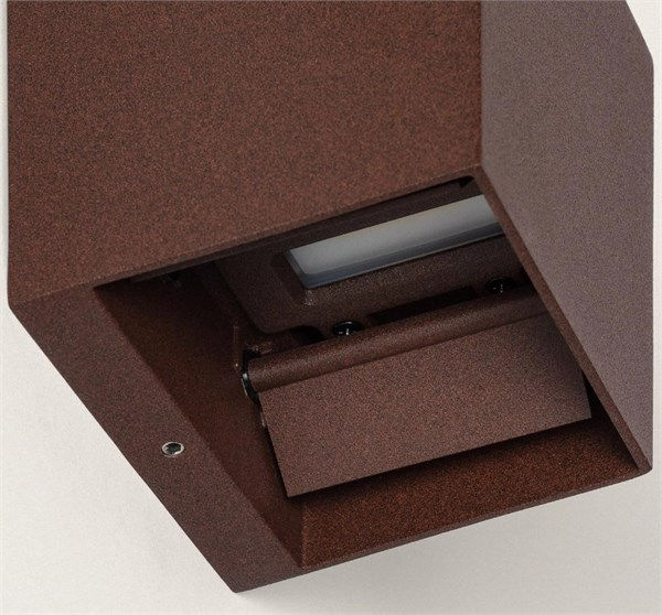 Applique da parete in alluminio corten LED COB 10W CCT selezionabile