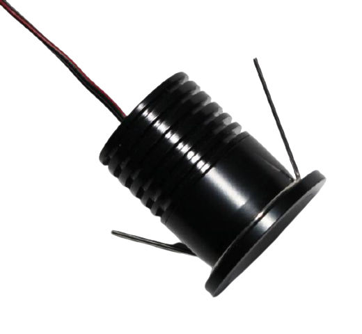 Punto luce mini LED Cree nero 4W 12V luce calda 3000K 30° 400 lm CRI>80