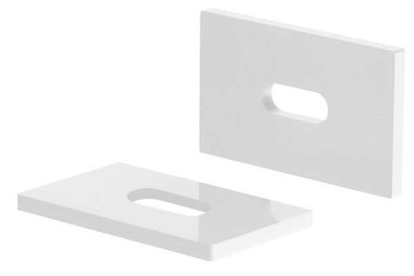 Kit 2 tappi di chiusura bianco con foro per profilo SI6743XIAA