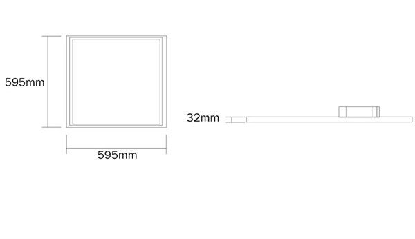Pannello LED 60x60 bianco 30W alta luminosità luce calda 3000K 220-240Vac 120°