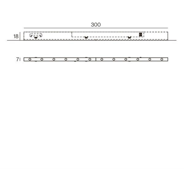 Miniatura: Faretto downlight lineare flash binario bianco 48V LED COB 6W luce calda 3000K