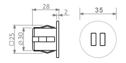 Miniatura: Usb Charger Rotondo Nero Doppio Max.2X1a Cavo 0,15M