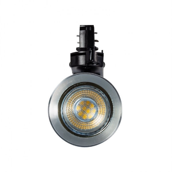 Miniatura: Portafaretto binario trifase GU10 argento max. 10W IP44 220-240Vac ø60x215mm