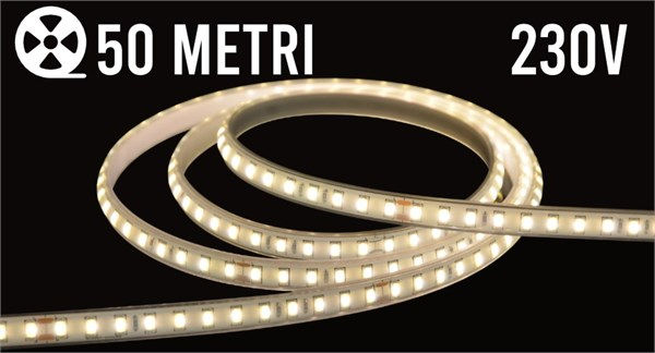 Strip LED flex SMD2835 d2 120led/m IP65 luce fredda 6000K 12W/m 1200 lm/m