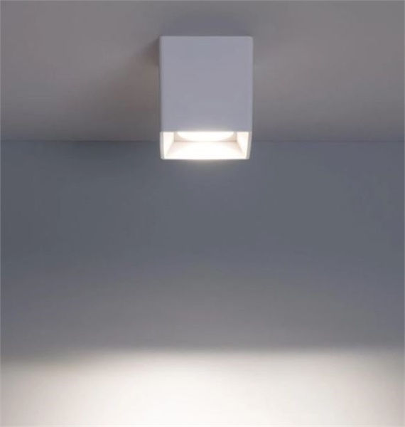 Applique cubo da soffitto orientabile in PC bianco 5W luce calda 2700K