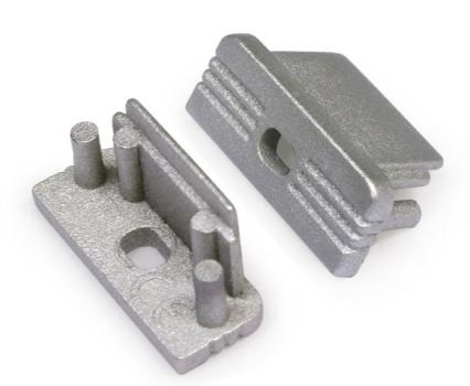 Kit 2 tappi di chiusura grigio con foro per profilo SI4324XIAA