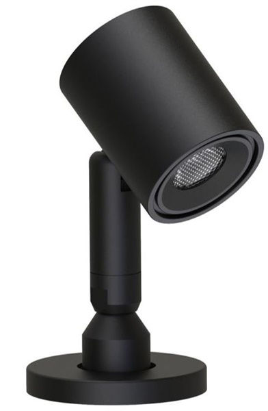 Faretto spot a superficie orientabile nero per teche IP20 LED Cree 2,2W 12Vdc