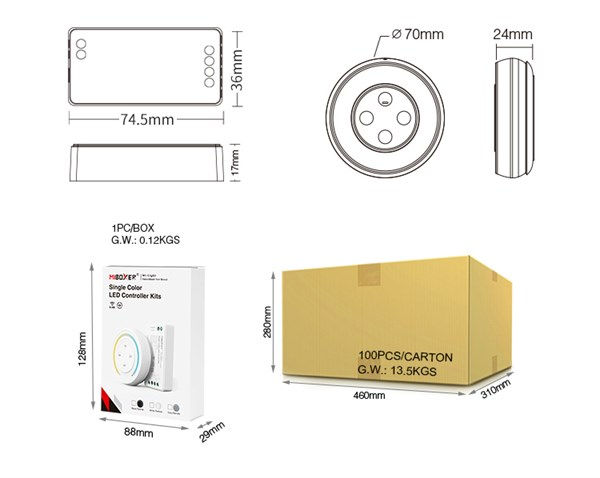 Kit controller full touch 1ch