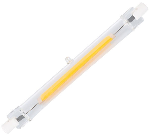 Lampada LED COB R7S 8W 118mm luce calda 3000K 220-240Vac CRI>80 800 lm 14x118mm