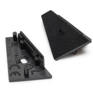 Kit 2 tappi di chiusura nero senza foro per profili SI4784XIAA