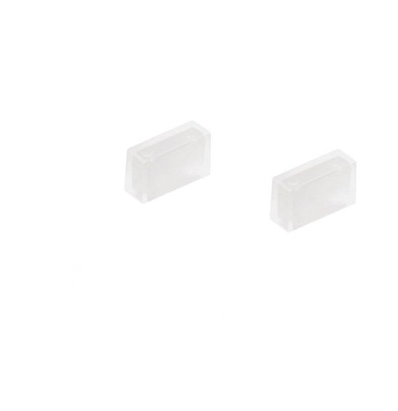 Kit 2 tappi IP65 per strip IP65 con tubo siliconico con larghezza pcb 10 mm