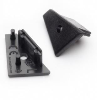 Kit 2 tappi di chiusura nero con foro per profili SI7027XIAA