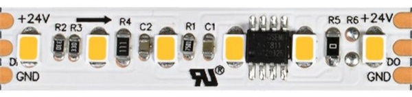 Digital strip LED ws2811 1:6 120led/m 2835 IP20 luce fredda 6000K 12W/m 24Vdc