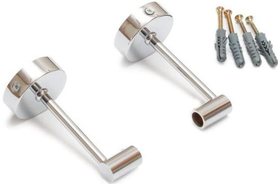 Miniatura: Holder doppio cromato montaggio plafone ø51,6x100mm con kit di fissaggio per