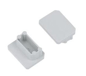 Kit 2 tappi di chiusura grigio senza foro per profili SI4466XIAA, SI4465XIAA e