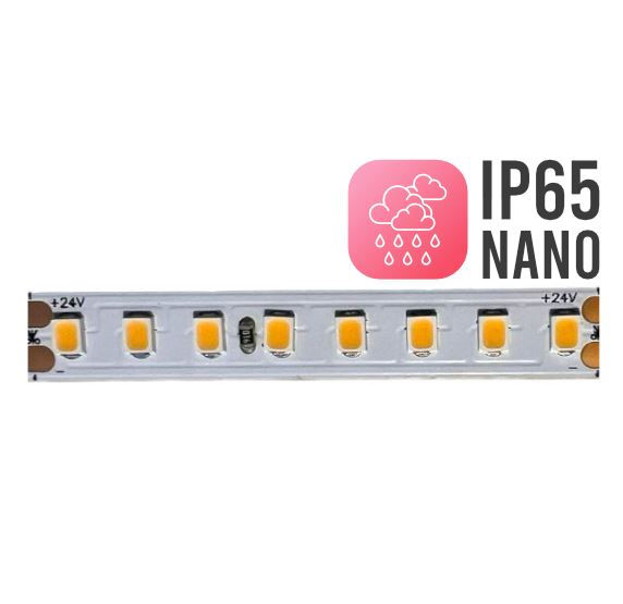 Strip LED flex 160led/m 2835 IP65-nano 3000K 12W/m 24V 1280 lm/m CRI>95