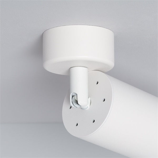 Portafaretto in alluminio bianco a superficie IP44 per GU10