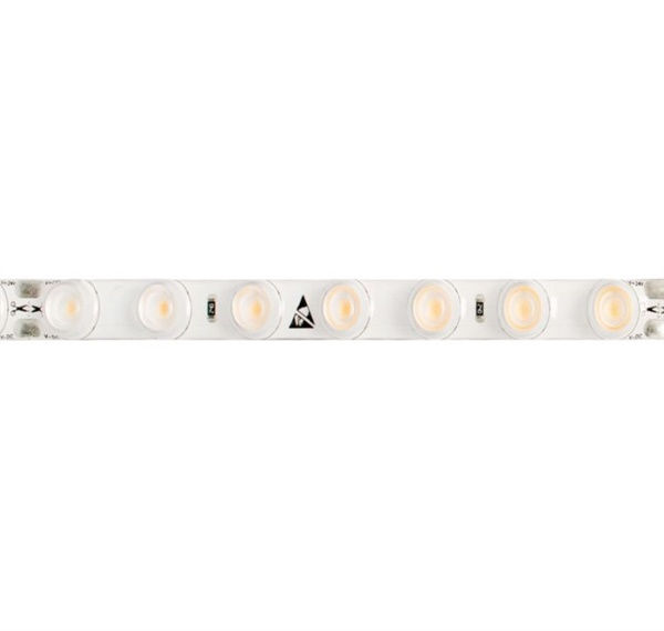 Miniatura: Strip LED flex con lenti 56led/m 2835 IP62 luce calda 3000K 14W/m 24V 1575 lm/m