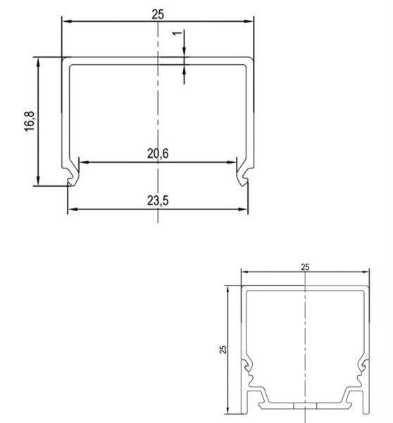 Cover opaca cubo da 3000mm per profili SI7170XIAA