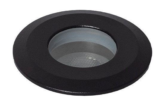 Faretto incasso in alluminio nero 1W luce calda 2700K 12V IP65 60° 50 lm