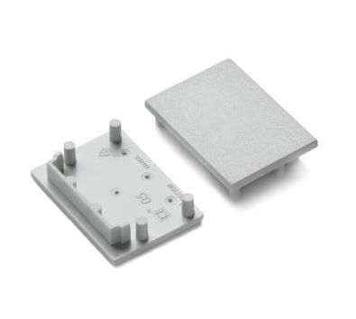 Kit 2 tappi senza foro grigio per profilo cod. SI6245XIAA