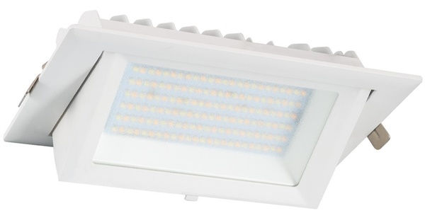 Faro incasso orientabile rettangolare 60W LED Samsung-smd2835 IP20 luce calda