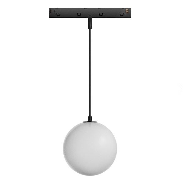 Faretto sfera sospeso moon binario nero 48V LED COB 5W luce calda 2700K 180°