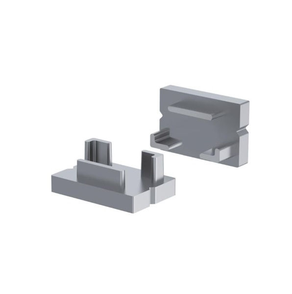 Kit 2 tappi di chiusura titanio senza foro per profilo mini 12x8 SI6486XIAA