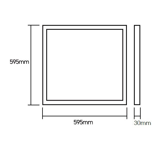 Pannello LED 60x60 bianco 40W luce naturale 4000K 220-240Vac 120° 4000 lm