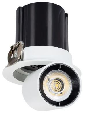 Faretto incasso orientabile bianco 12W IP20 luce fredda 6000K 220-240Vac 800 lm
