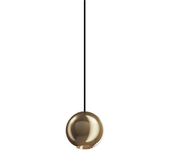 Lampada sfera a sospensione oro binario 48V 7W luce calda 3000K 36° 493 lm IP20