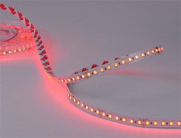 Strip LED flex 120led/m 2835 IP20 rosso 18W/m 24V 1800 lm/m 5000x10mm
