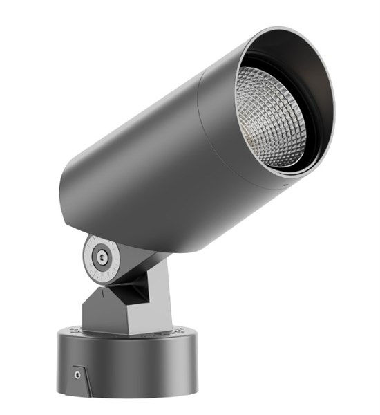Faretto da giardino spot cilindro orientabile IP66 in alluminio antracite 36W