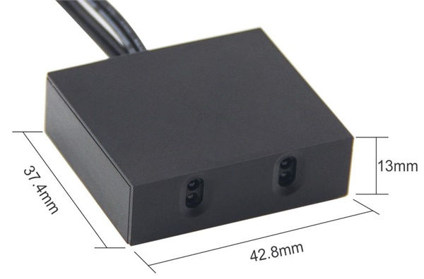 Miniatura: Sensore on/off per armadi con rilevamento apertura doppia anta dc12/24V max.