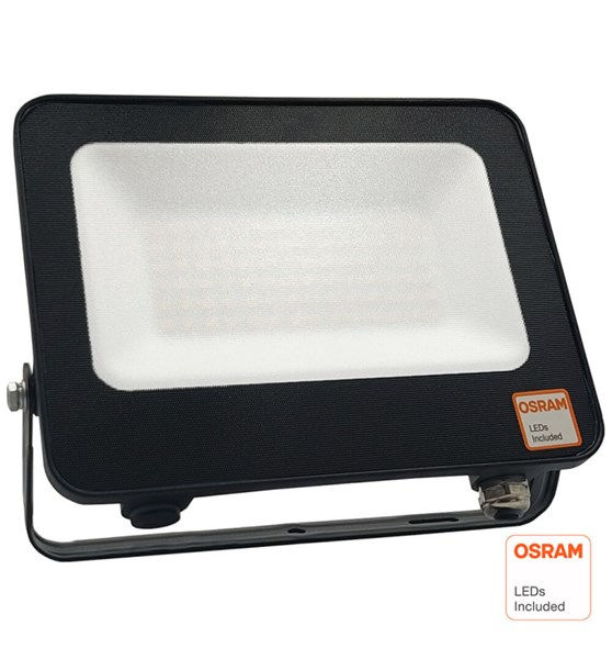 Proiettore LED Osram slim nero 50W IP65 luce naturale 4000K 220-240Vac 120°