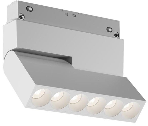 Faretto downlight binario orientabile bianco 48V dimmerabile 6x1W luce calda