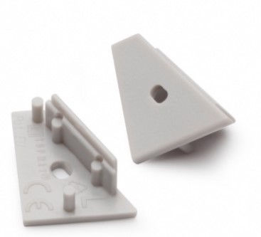 Kit 2 tappi di chiusura silver con foro per profilo SI7028XIAA