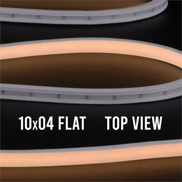LED flex neon 1004 flat IP65 top view 6000K 9W/m 24V 480 lm/m CRI>90 10x04mm 5 m