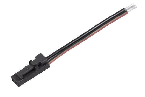 Cavo mini plug nero maschio 2x0,35 lunghezza 50mm